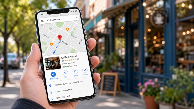 Immagine attività locale visualizzata su Google Maps